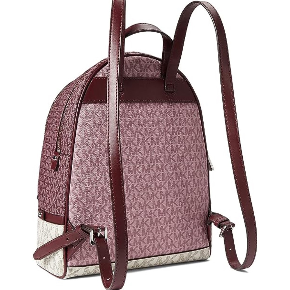 Michael Kors Rhea Zip Medium Backpack Royal Pink Multi - Picture 2 of 6